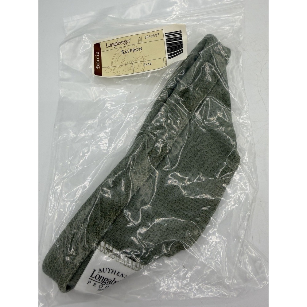 🧺🌿 Longaberger Saffron Basket Liner ONLY – Sage – NIP – New in Package